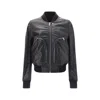 Rick Owens Bauhaus Flight Leather Jacket In Black