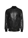 Rick Owens Black Hollywood Bauhaus Leather Flight Jacket In Black