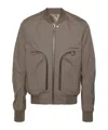 Rick Owens Bauhaus Flight Bomber Jacket In Green