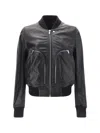 Rick Owens Bauhaus Flight Leather Jacket In Black