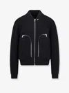 Rick Owens Leather Jacket With High Collar And Ribbed Accents In Black