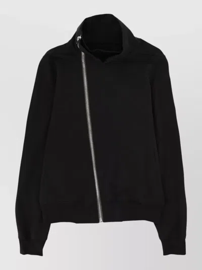 Rick Owens Bauhaus High Collar Jogger Sweatshirt Jacket In Black