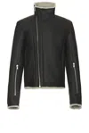 Rick Owens Black Bauhaus Jacket In Black & Pearl