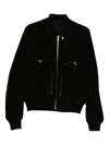 Rick Owens Mens Black Bauhaus Flight Leather Bomber Jacket In Black