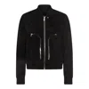 Rick Owens Mens Black Bauhaus Flight Leather Bomber Jacket In Black