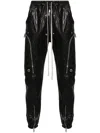Rick Owens Bauhaus-inspired Cargo Pants With Elastic Waistband In Black