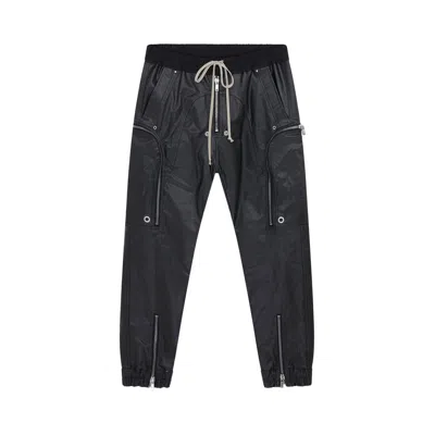 Pre-owned Rick Owens Bauhaus Leather Cargo Pants 'black' | Men's Size 54