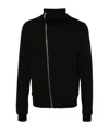 Rick Owens Bauhaus Organic Cotton Zip-up Sweatshirt In Black