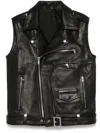 Rick Owens Black Hollywood Sl Jumbo Bauhaus Leather Vest In Black