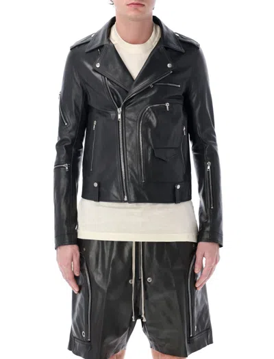 RICK OWENS RICK OWENS BAUHAUS STOOGES LEATHER JACKET WITH WIDE COLLAR
