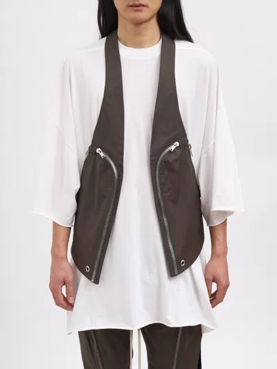 Rick Owens Bauhaus Vest Dark Dust In White