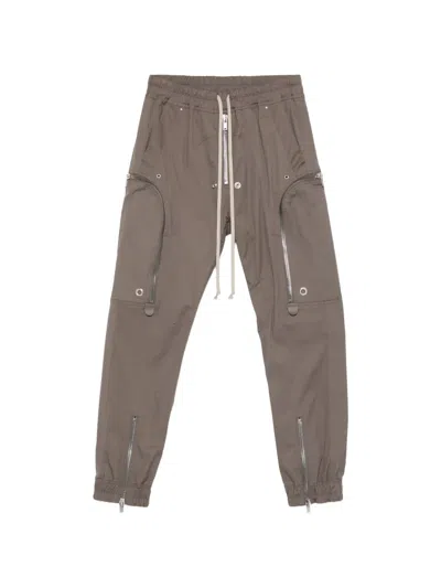 Rick Owens Bauhaus Zip-pocket Trousers In Brown
