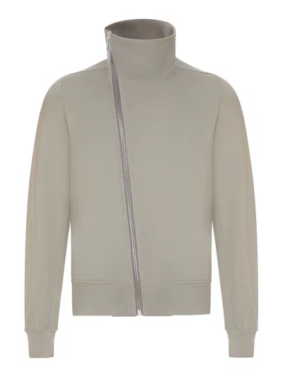 Rick Owens High-neck Long-sleeved Casual Jacket In Neutral