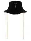 Rick Owens Embroidered-motif Bucket Hat In Black
