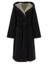Rick Owens Pentagram Cotton Bath Robe In Black