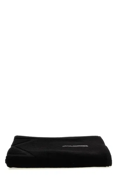 Rick Owens Beach Towel 'pentagram' In Black