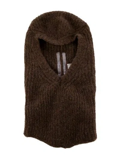 Pre-owned Rick Owens Beanie Accessory Knit    W/tags In Brown