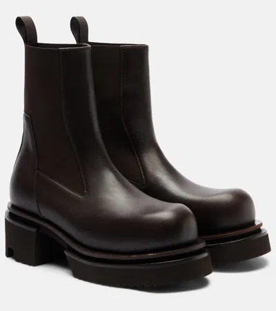 Rick Owens Beatle 60 Leather Platform Chelsea Boots In Multi
