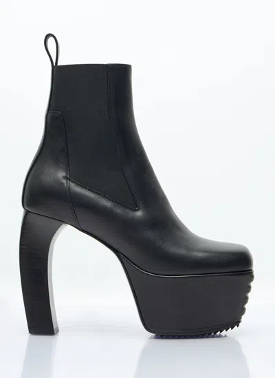 Rick Owens Beatle Banana Boots In Black