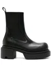 Rick Owens Beatle Bogun 60 Leather Ankle Boots In Black