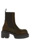 Rick Owens Chunky Sole Ankle Boots With Elastic Panels In Brown