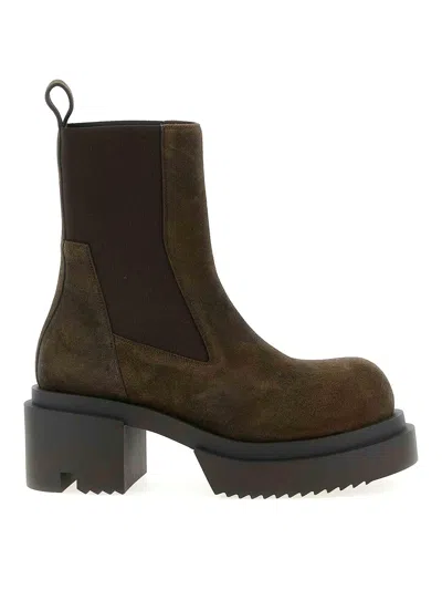 RICK OWENS BEATLE BOGUN ANKLE BOOTS
