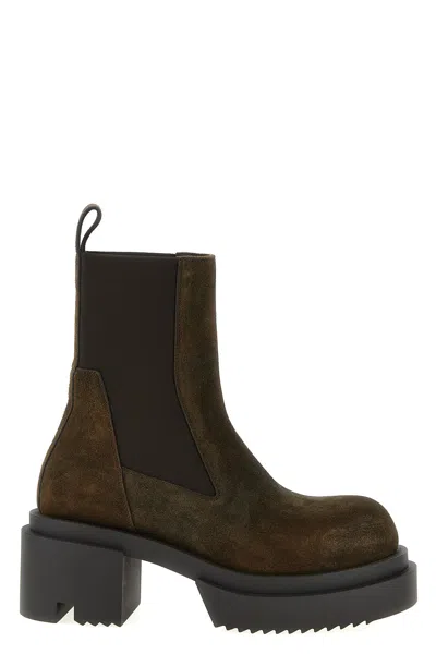 RICK OWENS 'BEATLE BOGUN' ANKLE BOOTS