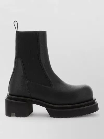 RICK OWENS LEATHER ANKLE BOOTS