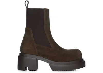 Pre-owned Rick Owens Beatle Bogun Boot (women's) Sneakers In Washed Indigo In Blue