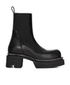 Rick Owens Chunky Sole Ankle Boots With Elastic Panels In Black