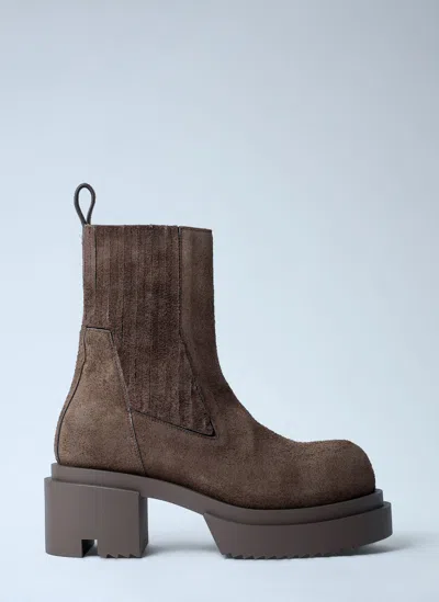 Rick Owens Beatle Bogun Boots In Brown