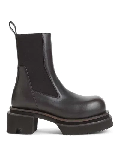 Rick Owens Beatle Bogun Boots In Brown