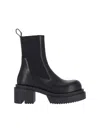 Rick Owens Beatle Leather Platform Chelsea Boots In Black