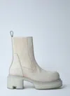 Rick Owens Beatle Bogun Suede Boots In Beige