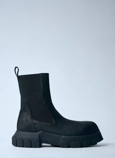 Rick Owens Beatle Bozo Tractor Boots In Black