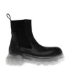 Rick Owens Beatle Bozo Leather Ankle Boots In Black