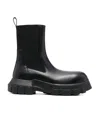 Rick Owens Beatle Bozo Tractor Leather Boots In Black
