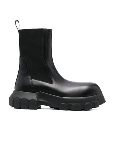 Rick Owens Beatle Bozo Tractor Boots In Black