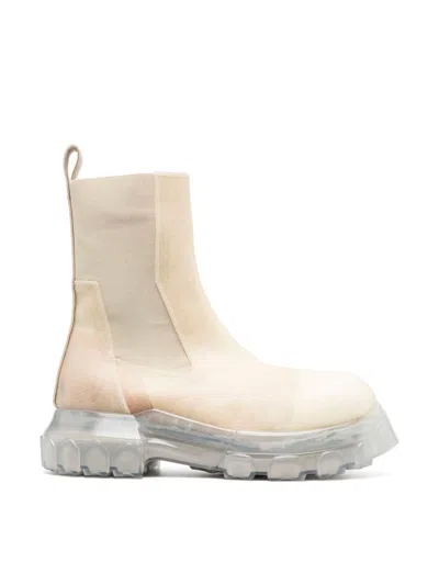 Rick Owens Beatle Bozo Tractor Boots Shoes In Brown