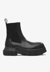 Rick Owens Beatle Bozo Tractors Ankle Boots In Multi