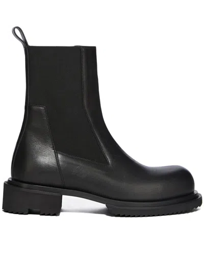 Rick Owens Matte Black Beatle Gabe Boots