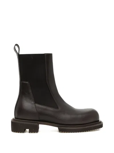 Rick Owens Beatle Gabe Chelsea Boots In Brown