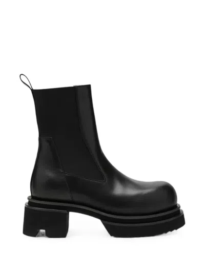 Rick Owens Beatle Gabe Leather Chelsea Boots In Black