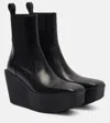Rick Owens Black Porterville Sliver Platform Beatle Boots In Black