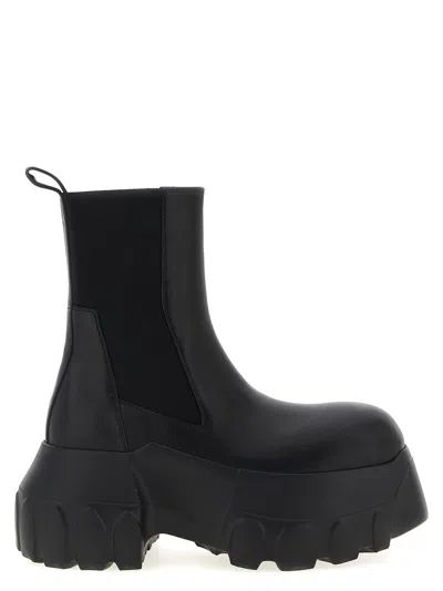 Rick Owens Beatle Mega Tractor Boots In Black