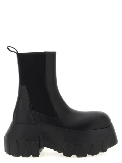 Rick Owens Beatle Mega Tractor Boots In Black