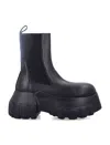 Rick Owens Black Hollywood Beatle Mega Tractor Chelsea Boots In Black
