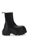 Rick Owens Beatle Mega Tractor Ankle Boots In Black