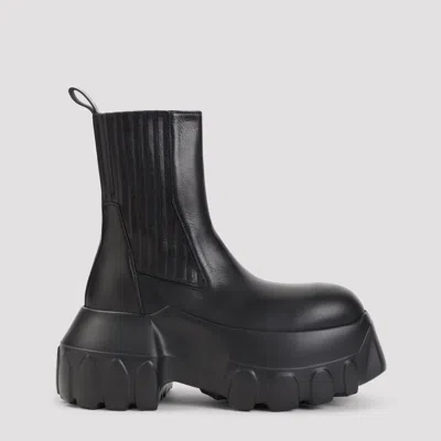 Rick Owens Beatle Mega Tractor Boot In Black