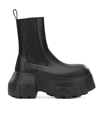 Rick Owens Beatle Mega Tractor Boots In Black